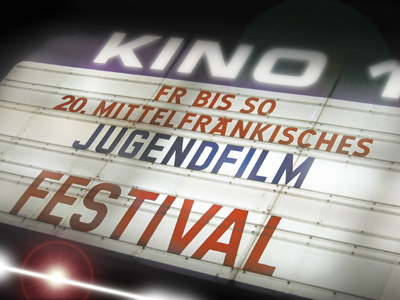 Kino-Leuchtschrift “20. Mittelfränkisches Jugendfilmfestival“ ©Parabol Kino-Leuchtschrift “20. Mittelfränkisches Jugendfilmfestival“ ©Parabol